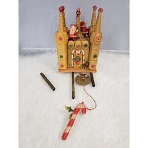 Vintage 1975 Emson Santas Workshop Wind Door Chime Plastic Kitschy Mod 70s Decor
